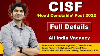 CISF Head Constable Ministerial Recruitment 2022  Group C Post  Full Details [upl. by Ettennod]