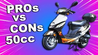 WHAT ARE THE PROS AND CONS OF RIDING 50CC SCOOTERS DONT KNOCK IT [upl. by Bugbee]