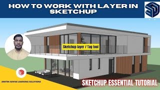 How to work with layer in sketchup [upl. by Ramah602]