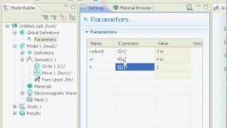 06 Global Parameters  COMSOL 42 Tutorial [upl. by Amitaf]