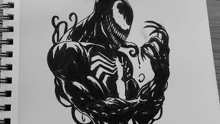 How To Draw Venom gakazu1221 [upl. by Lewellen]