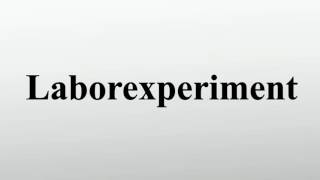 Laborexperiment [upl. by Lertsek]