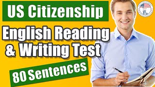 2024 Reading amp Writing Sample Sentences US Citizenship Interview  USCitizenshipTestorg [upl. by Ferdinanda]