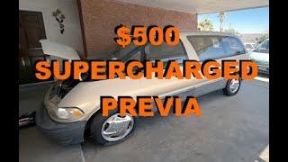 Rescuing a 500 1996 SUPERCHARGED Toyota Previa from the Grave PART 1 [upl. by Yl]