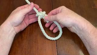 How to tie a Bowline Knot easy and quick for scouts [upl. by Mercie]