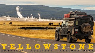 S2F7 Der älteste Nationalpark der Welt  Overlanding Amerika  USA YellowstoneEdition im Defender [upl. by Kjersti]