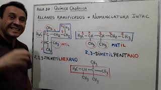 Aula 10 Nomenclatura dos alcanos ramificados [upl. by Fraya]