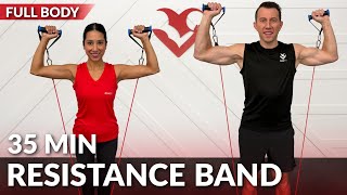 35 Min Full Body Resistance Band Workout for Weight Loss amp Strength at Home for Beginners thru INTMD [upl. by Nyrol]