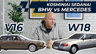 Kosminiai BMW E32 ir MercedesBenz W140 sedanai V16 ir W18 varikliai bei neįtikėtinos ambicijos [upl. by Llertnad586]