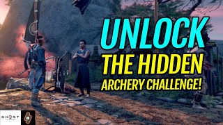 How to UNLOCK the secret archery challenge in Raiders Memorial  Iki Island DLC Ghost of Tsushima [upl. by Irrok388]