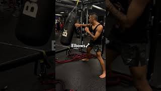 Some elbows for you 🦴⚡️ fitnessmotivation sports boxing brucelee tekken8 mma mmafighter [upl. by Aihsenat]