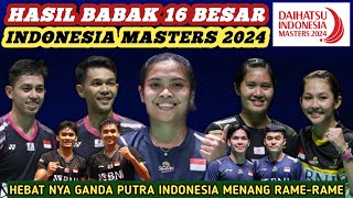 Hasil Semua Sektor 16 Besar Badminton Indonesia Masters 2024 Hari Ini [upl. by Kienan219]