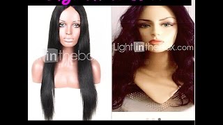 Lightinthebox wig Review [upl. by Llyrehc494]