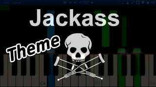 Jackass Theme Piano Tutorial Synthesia [upl. by Nemracledairam619]