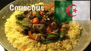 How to cook Couscous with meat and vegetables The Algerian dish [upl. by Anawd]