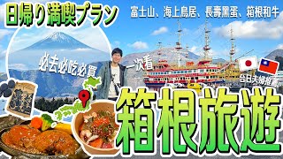 【東京近郊！箱根旅遊】箱根一天行程規劃！必看必吃必搭全攻略🚢富士山、海上鳥居、富士山、黑蛋、和牛 [upl. by Elnar]