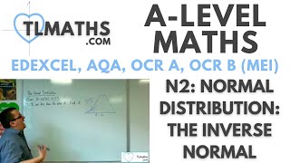 ALevel Maths N206 Normal Distribution The Inverse Normal [upl. by Lannie520]