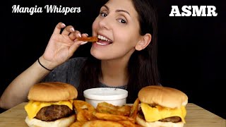 ASMR  EATING CHEESEBURGERS  FRIES MUKBANG WHISPER  MANGIA WHISPERS 먹방 [upl. by Yrocaj]