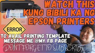 MGA ERRORS NA NAEXPERIENCE KO WATCH THIS IF BIBILI KA NG EPSON PRINTER  COMMENT YOUR EXPERIENCE DIN [upl. by Philippa422]