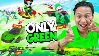 Free Fire But Only Green 💚 Challenge in Solo Vs Squad High Rank Lobby 😱 Tonde Gamer [upl. by Feigin]