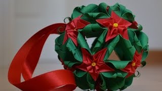 kusudama christmas flowers [upl. by Arinaid]