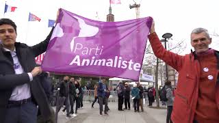 Les candidats du Parti animaliste en visite au Salon de lagriculture 2024 [upl. by Ronald497]