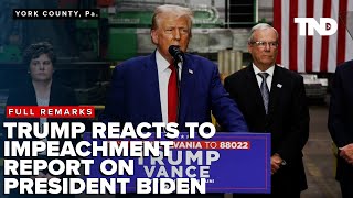 Trumps full remarks on House Republicans releasing impeachment report on President Joe Biden [upl. by Rosalinde466]