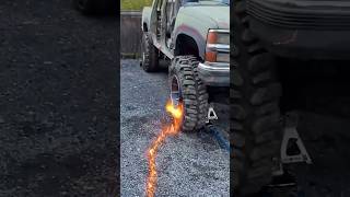 Lighting Tire On Fire To Inflate It 🤣 [upl. by Marciano]