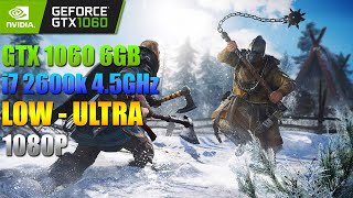 Assassins Creed Valhalla  GTX 1060 6GB  i7 2600k 45GHz  LOW TO ULTRA SETTINGS  1080p [upl. by Juna]