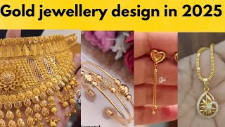 Gold jewellery design jumkha necklace and kada in 2025 [upl. by Maitund]