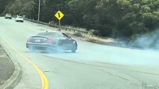 Mercedes Cls63 Amg drifting side ways amg shorts drift burn out [upl. by Ayhdiv349]