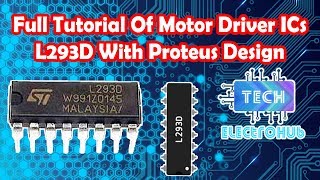 How to work Motor Driver IC L293D With Proteus Design  Full Tutorial [upl. by Anyaj]