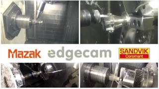 Bicycle Wheel Hub Machining on MAZAK i200ST  Edgecam [upl. by Yee]