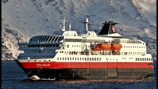 Besuchen Sie mit uns das Postschiff „MS Polarlys“ im Hafen von Honningsvag  Hurtigruten Schiffe [upl. by Hanauq]