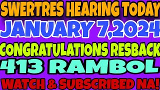 SWERTRES HEARING TODAY JANUARY 72024  BOSSDOY [upl. by Rodenhouse642]