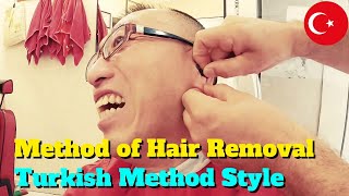 Turkish Hair Removal Method  Nose and Ear hair removal in Barber Shop  ENG SUB  Turkey Travel 18 [upl. by Andrej82]