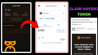 CLAIM HAVEN 1 TOKEN  IN YOUR METAMASK WALLET HURRY AIRDROP SATOSHI [upl. by Enetsirhc394]