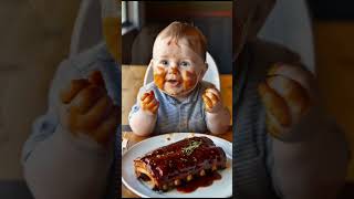 AI Baby’s First Cake Experience 🎂👶  Adorable and Hilarious Momentshorts [upl. by Orfurd]