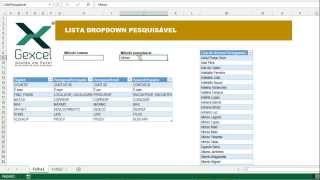 Lista dropdown pesquisável em excel [upl. by Oguh]