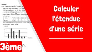 Comment calculer létendue dune série [upl. by Ardme536]