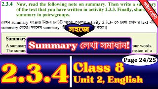 Class 8 English 234 Page 2425  Summary  The Bizhu Festival  Class Eight New Book Chapter 2 [upl. by Hahnke]