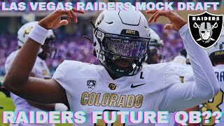 Las Vegas Raiders 3 round mock draft 2025 NFL Draft Raiders QB of the future [upl. by Desireah1]