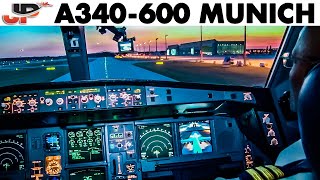 Piloting Airbus A340600 Munich to Joburg  Cockpit Views [upl. by Cl954]