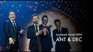 Ant amp Dec receive the 2014 NTA Landmark Award [upl. by Halland353]