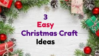 3 Easy Christmas Crafts For Kids Christmas Decoration Ideas Paper Craft Ideas [upl. by Viv]