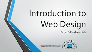 Introduction to Web Design  Fundamentals amp Basics [upl. by Lerraj156]