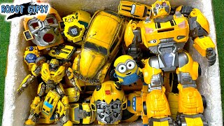 Box full Yellow BUMBLEBEE Transformers Toys  Robot Tobot Car  Rise of Beasts Optimus Revenge Movie [upl. by Lenaj334]