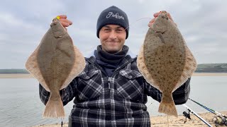 Shore Fishing UK  Flounder and Bass Fishing in an Estuary  The Fish Locker [upl. by Buffo]