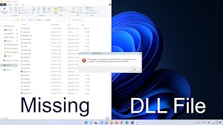 How to Fix Missing DLL Files Error in Windows 11 [upl. by Eceerehs]