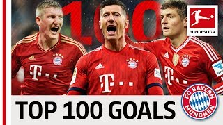 Top 100 Best Goals FC Bayern München  Vote for Lewandowski Kroos Müller amp Co [upl. by Etoile]